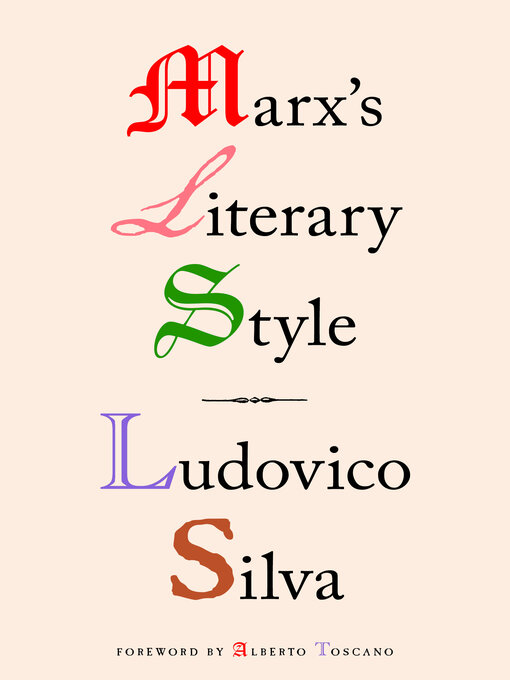 Title details for Marx's Literary Style by Ludovico Silva - Wait list